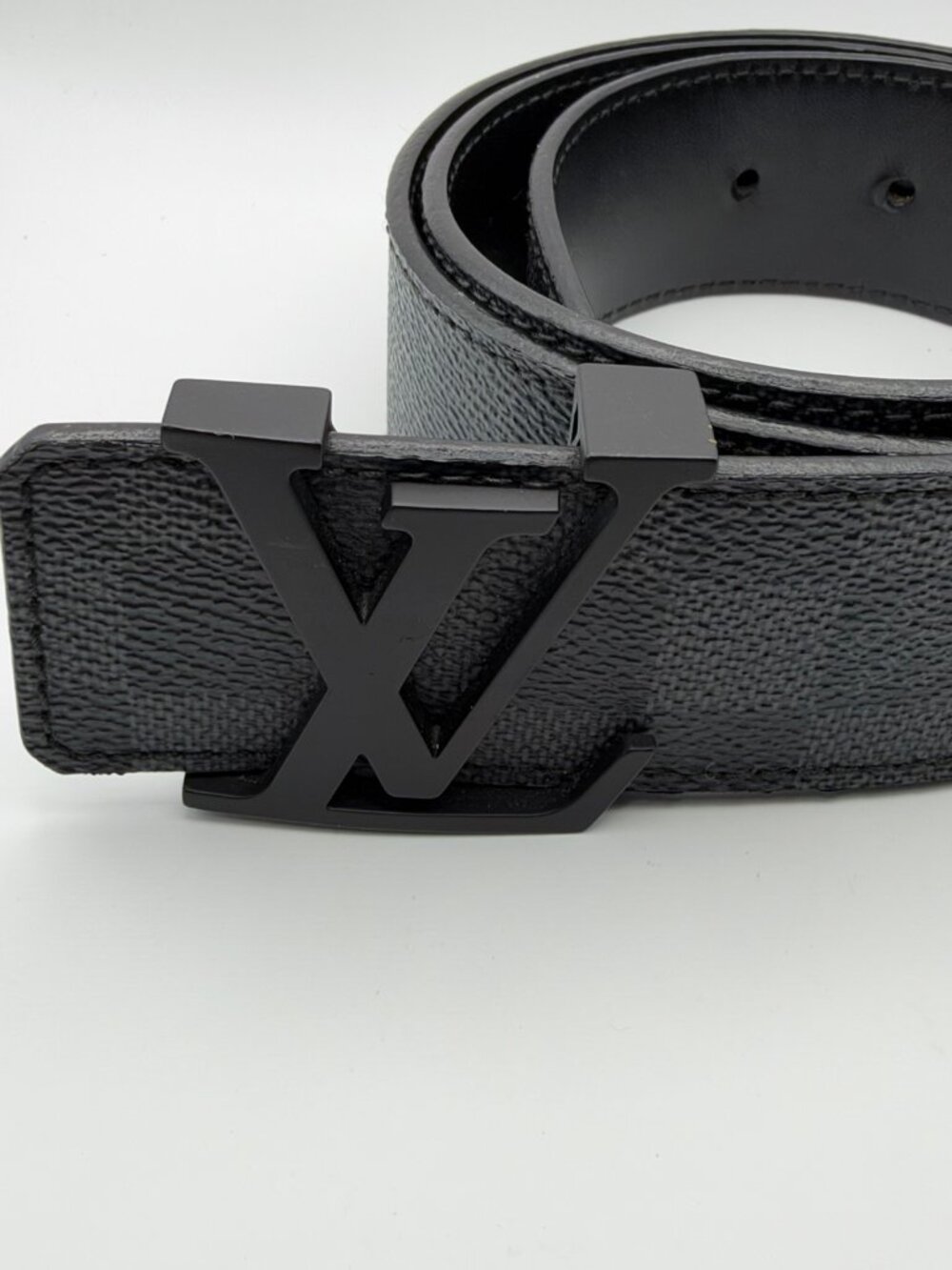 Louis Vuitton LV Initiales Damier Graphite Belt Matte Buckle M9808 85/34